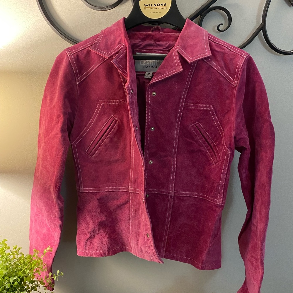 Suede leather jacket